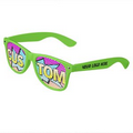 Green Logo Lenses Custom Printed Lenses Retro Sunglasses